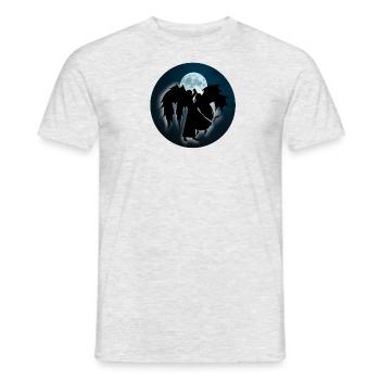 Tanz im Mondschein - Männer T-Shirt - Grau meliert - Vorne - AI Model Male 178 dark (178cm)