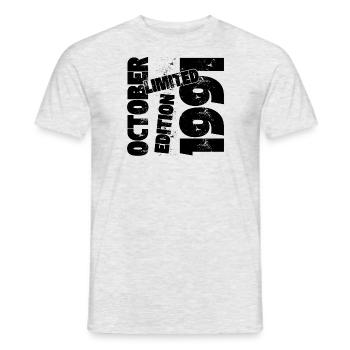 OKTOBER 1991 LIMITIERTE AUFLAGE - Männer T-Shirt - Grau meliert - Vorne - AI Model Male 178 dark (178cm)