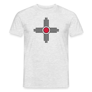 Zia Sonne, Mexiko, Indianer Symbol - Männer T-Shirt - Grau meliert - Vorne - AI Model Male 178 dark (178cm)