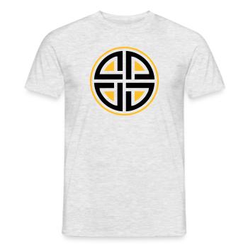 Schildknoten, Keltischer Knoten Thor Schutz Symbol - Männer T-Shirt - Grau meliert - Vorne - AI Model Male 178 dark (178cm)