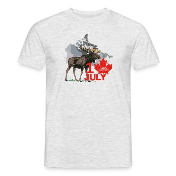 Happy Canada Day - Men's T-Shirt - heather grey - Front - AI Model Male 178 dark (178cm)