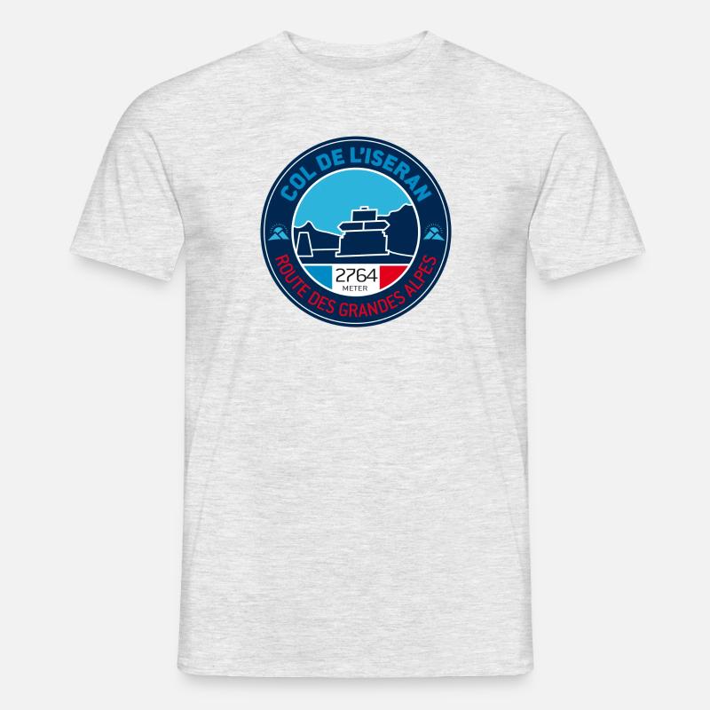 Col de l'Iseran 2 - T-shirt uomo - grigio melange