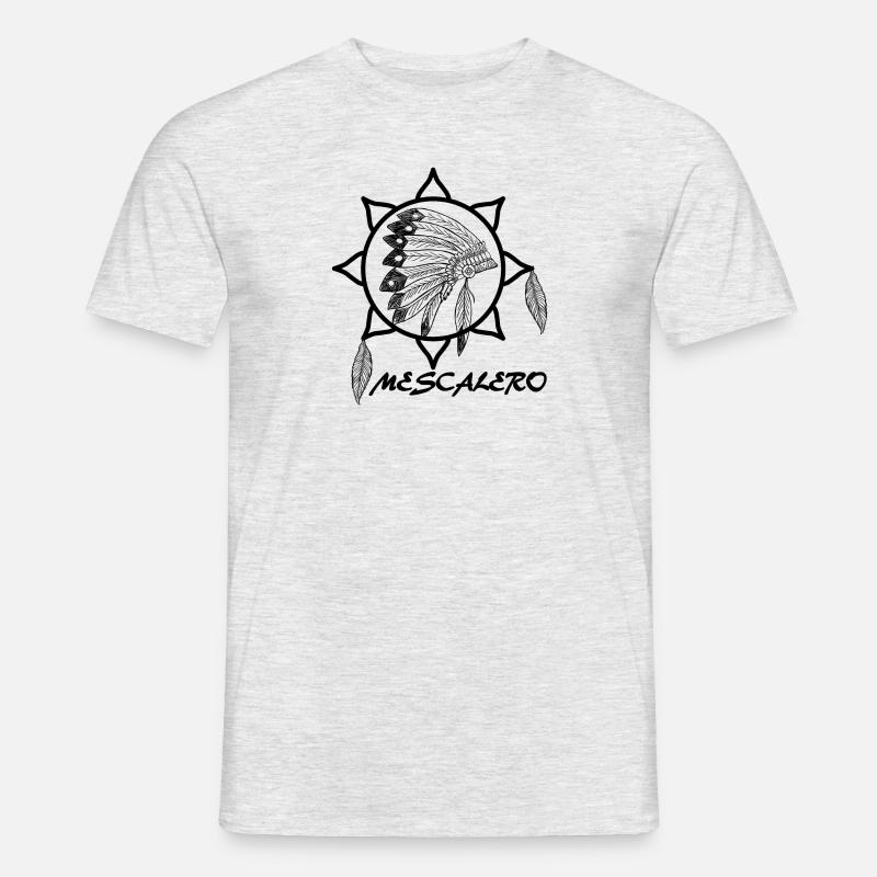 Mescalero Apache Indianer - Männer T-Shirt - Grau meliert