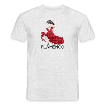Danseuse de flamenco - T-shirt homme - gris chiné - Devant - AI Model Male 178 dark (178cm)