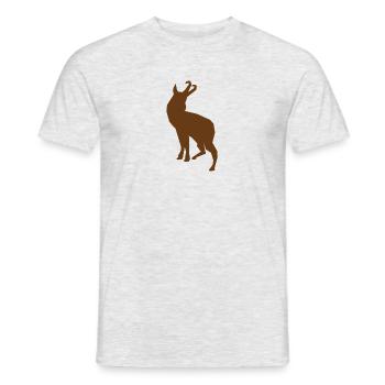 Gams Silhouette - Men's T-Shirt - heather grey - Front - AI Model Male 178 dark (178cm)