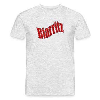 Biarritz rote Farbe - Männer T-Shirt - Grau meliert - Vorne - AI Model Male 178 dark (178cm)