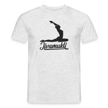Jivamukti - Yoga - Männer T-Shirt - Grau meliert - Vorne - AI Model Male 178 dark (178cm)
