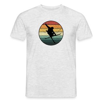Ski Snow Freestyle Sports d'hiver Snowboard - T-shirt homme - gris chiné - Devant - AI Model Male 178 dark (178cm)