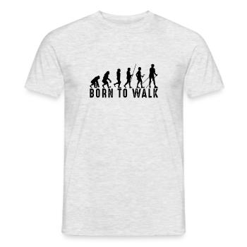Born to Walk - Nordic Walking - Black - T-shirt homme - gris chiné - Devant - AI Model Male 178 dark (178cm)