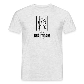 Der Bräutigam - Gefängnis - Männer T-Shirt - Grau meliert - Vorne - AI Model Male 178 dark (178cm)