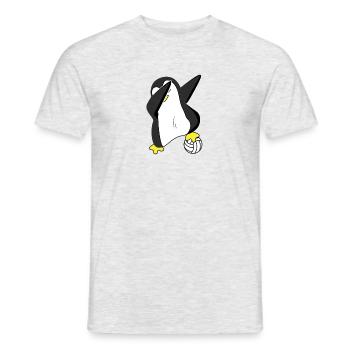 Volleyball penguin dapping - Men's T-Shirt - heather grey - Front - AI Model Male 178 dark (178cm)