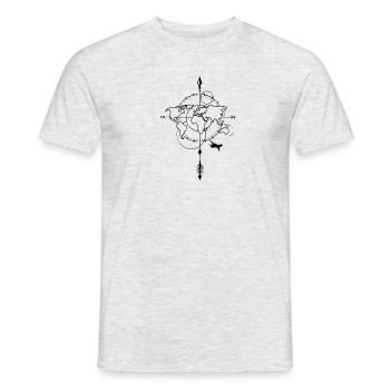 Travel - Men's T-Shirt - heather grey - Front - AI Model Male 178 dark (178cm)