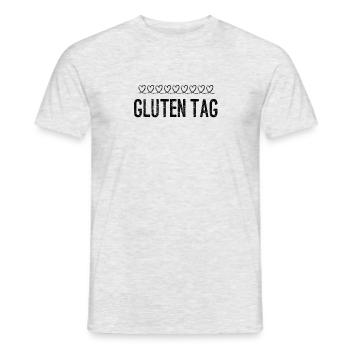 Gluten Tag - Männer T-Shirt - Grau meliert - Vorne - AI Model Male 178 dark (178cm)