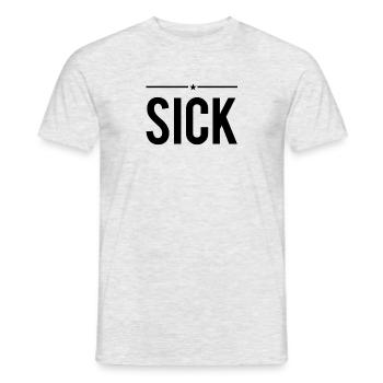 je suis malade - T-shirt homme - gris chiné - Devant - AI Model Male 178 dark (178cm)