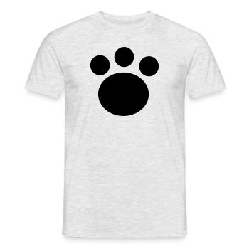 black animal paw - paw print - animal lover - Men's T-Shirt - heather grey - Front - AI Model Male 178 dark (178cm)