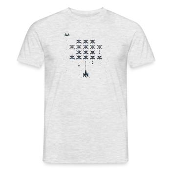 Old school gamer - Men's T-Shirt - heather grey - Front - AI Model Male 178 dark (178cm)