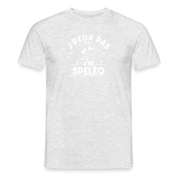 J'peux pas j'ai Spéléo , spéléologie - T-shirt homme - gris chiné - Devant - AI Model Male 178 dark (178cm)