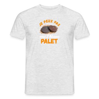je peux pas j'ai palet - T-shirt homme - gris chiné - Devant - AI Model Male 178 dark (178cm)