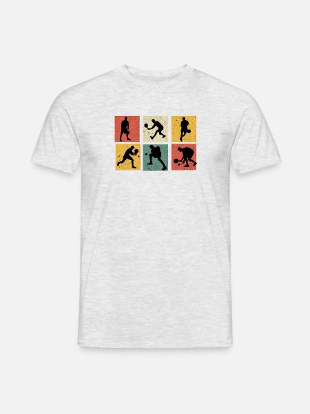 Retro Padel Vintage Padel Padel Padel Geschenk Padel - Männer T-Shirt - Grau meliert