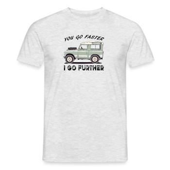 Le vieux 4x4 qui va loin - T-shirt homme - gris chiné - Devant - AI Model Male 178 dark (178cm)
