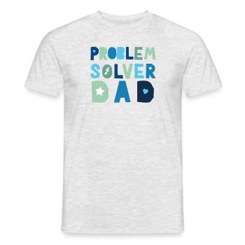Problem Solver Dad - Men's T-Shirt - heather grey - Front - AI Model Male 178 dark (178cm)