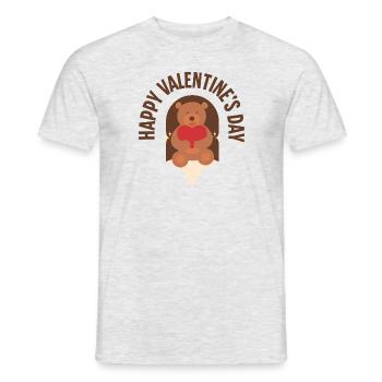 Happy Valentine's Day: Spread the Love! - Men's T-Shirt - heather grey - Front - AI Model Male 178 dark (178cm)