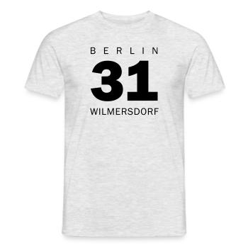 Wilmersdorf - Men's T-Shirt - heather grey - Front - AI Model Male 178 dark (178cm)