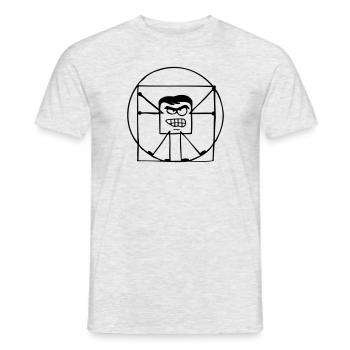 Cube-O-nardo - Männer T-Shirt - Grau meliert - Vorne - AI Model Male 178 dark (178cm)