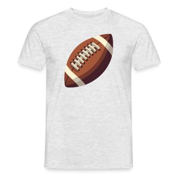 Ballon de football - T-shirt homme - gris chiné - Devant - AI Model Male 178 dark (178cm)