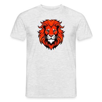Lion Flamboyant - T-shirt homme - gris chiné - Devant - AI Model Male 178 dark (178cm)