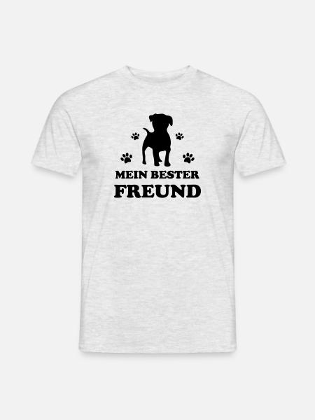 Mein bester freund Dog Hundeliebe Hund - Männer T-Shirt - Grau meliert