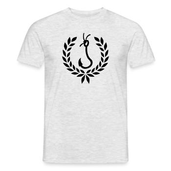 Laurel Wreath Pêche Hameçons - T-shirt homme - gris chiné - Devant - AI Model Male 178 dark (178cm)