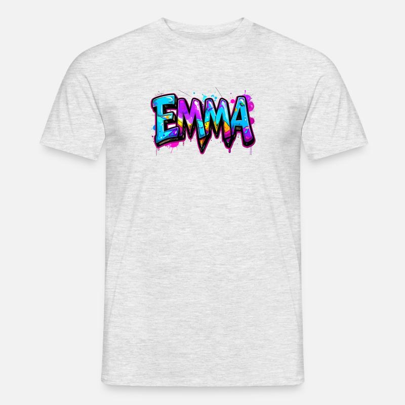 graffiti, buchstaben, emma, illustration - Männer T-Shirt - Grau meliert