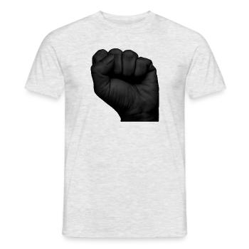 Fist Black Lives matter - T-shirt homme - gris chiné - Devant - AI Model Male 178 dark (178cm)