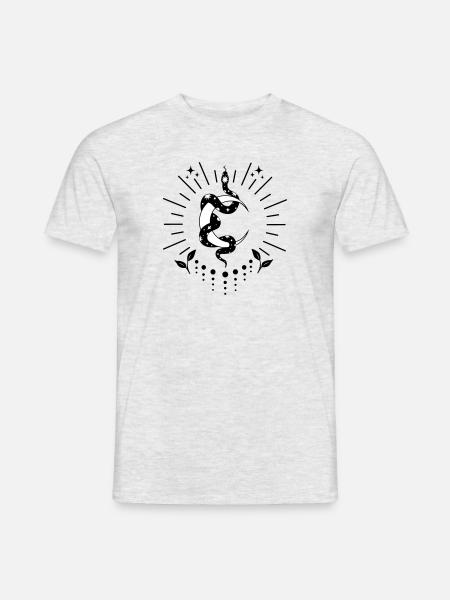 Snake and Moon - Men's T-Shirt - heather grey