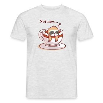 Not now - T-shirt homme - gris chiné - Devant - AI Model Male 178 dark (178cm)