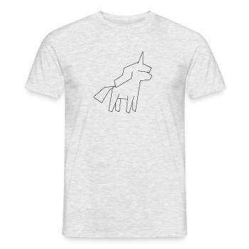 Aksel the Unicorn - Men's T-Shirt - heather grey - Front - AI Model Male 178 dark (178cm)