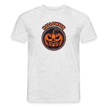 Halloween / Citrouille / Octobre / Automne / Creepy - T-shirt homme - gris chiné - Devant - AI Model Male 178 dark (178cm)