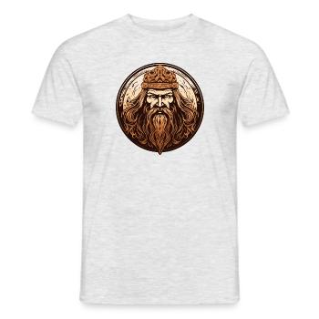 Perun, le dieu slave du tonnerre - T-shirt homme - gris chiné - Devant - AI Model Male 178 dark (178cm)