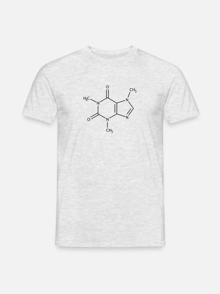 Molekül aus Kaffee - Männer T-Shirt - Grau meliert