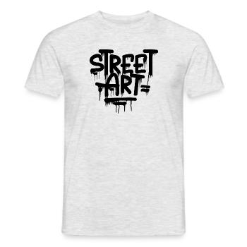 street art graffiti tag de rue - T-shirt homme - gris chiné - Devant - AI Model Male 178 dark (178cm)