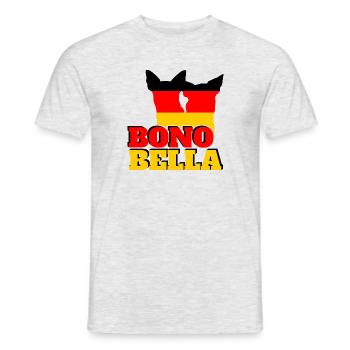 Bono Bella Merch German - Männer T-Shirt - Grau meliert - Vorne - AI Model Male 178 dark (178cm)