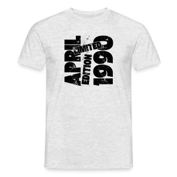 April LIMITED EDITION 1990 - Men's T-Shirt - heather grey - Front - AI Model Male 178 dark (178cm)