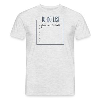 Aufgabenliste - Männer T-Shirt - Grau meliert - Vorne - AI Model Male 178 dark (178cm)