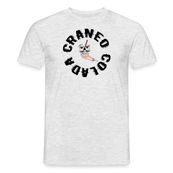 SCHÄDEL-GUSS - Männer T-Shirt - Grau meliert - Vorne - AI Model Male 178 dark (178cm)