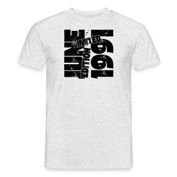 JUNI 1991 LIMITIERTE AUFLAGE - Männer T-Shirt - Grau meliert - Vorne - AI Model Male 178 dark (178cm)