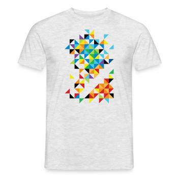 Lots of Triangles - Men's T-Shirt - heather grey - Front - AI Model Male 178 dark (178cm)