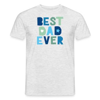 Best Dad Ever - Men's T-Shirt - heather grey - Front - AI Model Male 178 dark (178cm)
