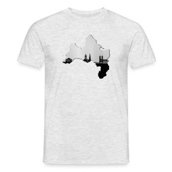 Freiburg Skyline - Männer T-Shirt - Grau meliert - Vorne - AI Model Male 178 dark (178cm)