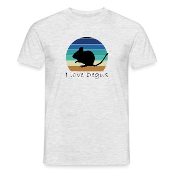 Love Degu - Männer T-Shirt - Grau meliert - Vorne - AI Model Male 178 dark (178cm)